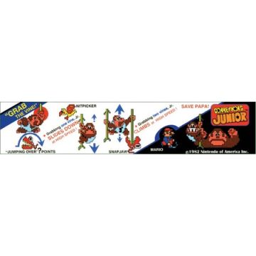 Donkey Kong Jr. Bezel Instruction Card
