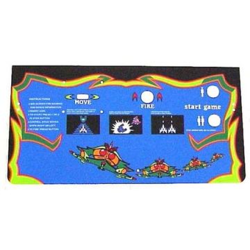 Galaga Upright Control Panel Overlay