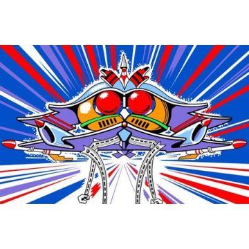 Galaga Upright Kick Plate Decal