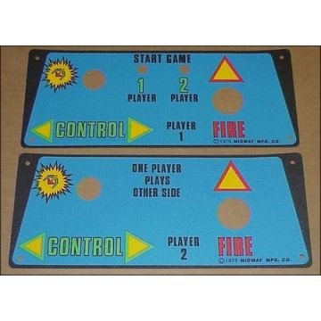 Galaxian Cocktail Control Panel Overlay Set