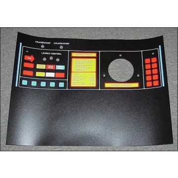 Missile Command Upright Control Panel Overlay