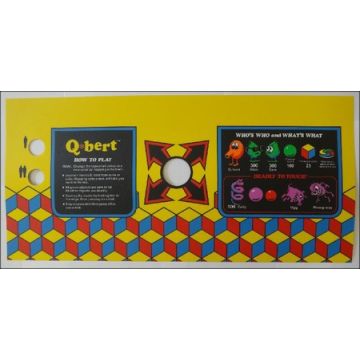 Q*bert Upright Control Panel Overlay