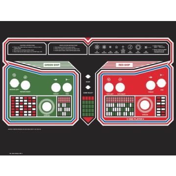 Space Duel Upright Control Panel Overlay